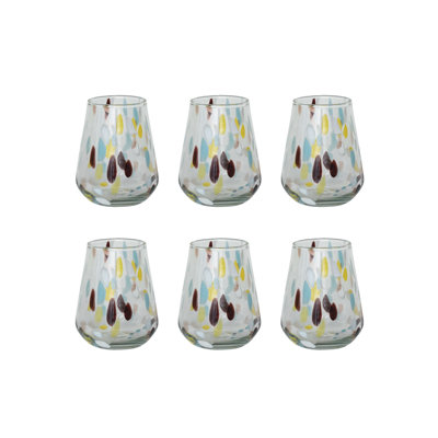 Blown Confetti Drinking Glass