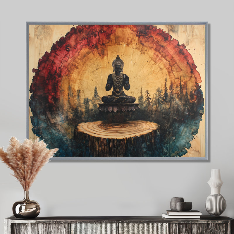 Haakenson - Spiritual Wall Art, H 16 po x l 32 po, Picture Frame Print, Argent argent