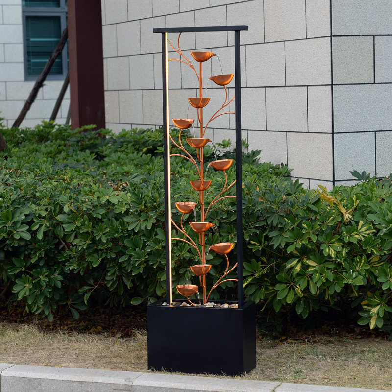 Metal Vine Fountain with LED Strips