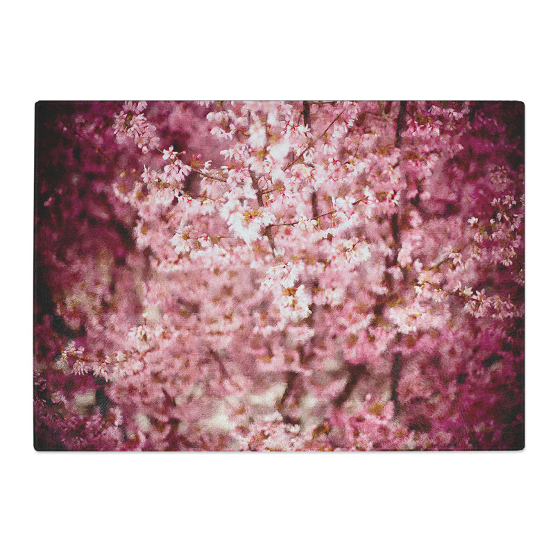 Cherry Blossom Flowers Vol.5 Painting Chopping Board, 0.4cm H x 20cm W x 28.5cm L