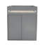 Lit mezzanine gris avec placards, 2 bureaux et armoire - Produit d'utilisation de l'espace dans l'élément de gestion-200839067-200839065