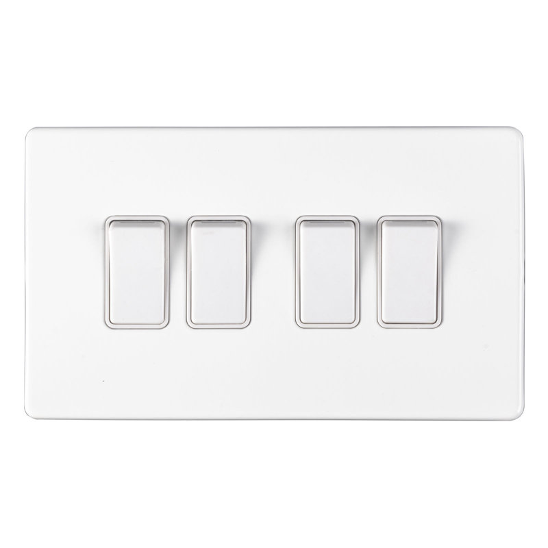 3Mm Slim Profile - Light Switch, Matt White