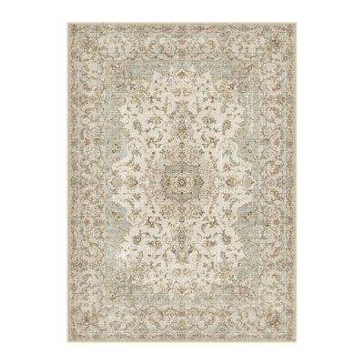 Tapis oriental lavable à la machine avec envers antidérapant