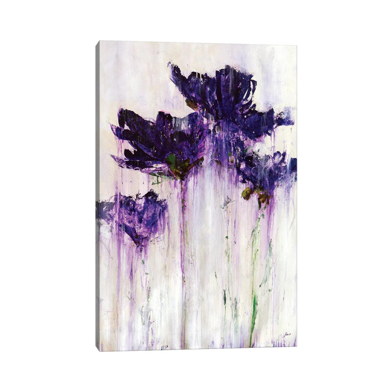 Reproduction d’art, "floral Fountain" par Julian Spencer, H 26 po x l 18 po x 1,5 po, Pas de tapis, Toile tendue