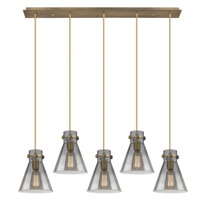 Luminaire suspendu conique à 5 lumières Amrith