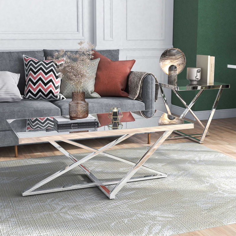 Ensemble de tables basses Ashaz, 2 pièces: table de bout, table basse