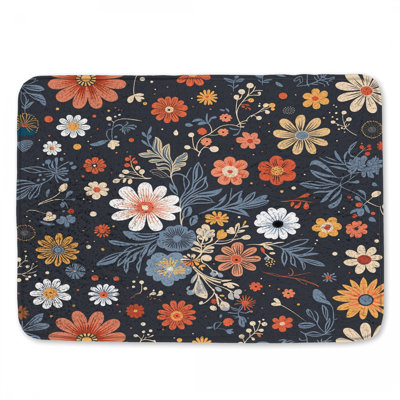 Tapis de bain floral