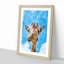 Chewing Giraffe - Picture Frame Painting Print-56924677-56924679