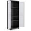 Keter Linear Plastic Tall Cabinet Greyblackblue; 240864