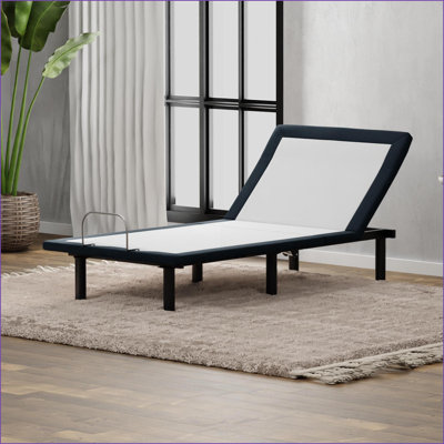 Structure de lit simple simple TG avec télécommande filaire - tête en haut / bas, noir pour la deuxième chambre