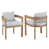 Coussin gris clair / structure en teck