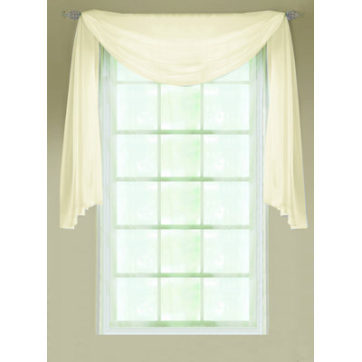 Padstow Polyester Sheer Window Scarf Single Panel