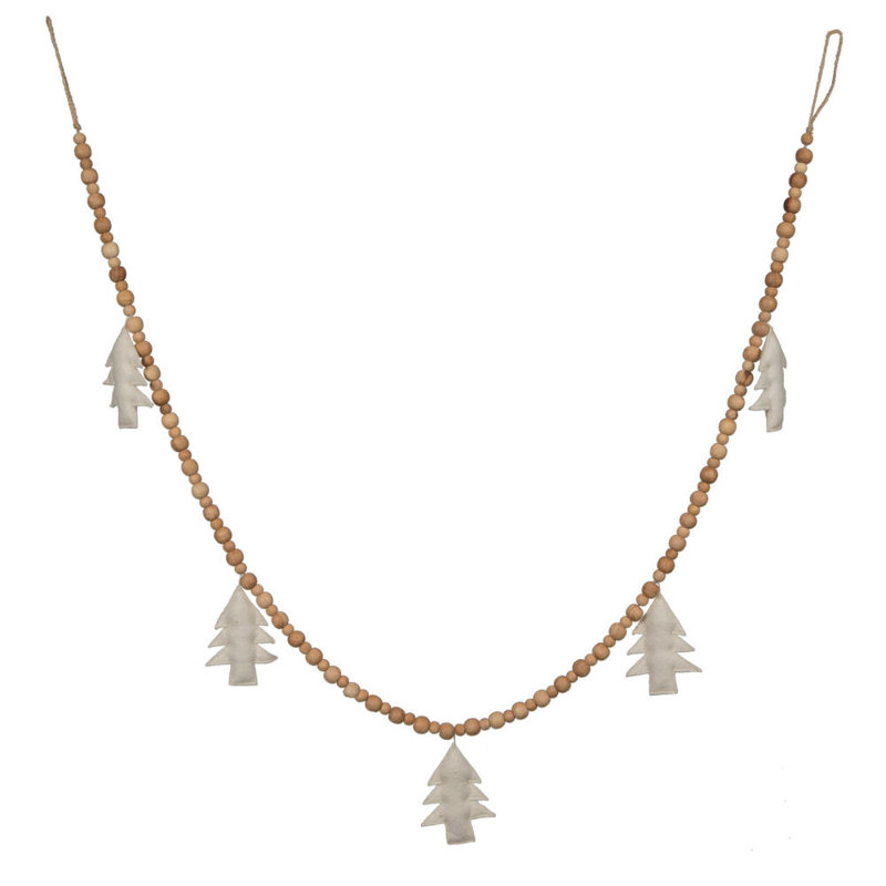 Wood 60'' Novelty Garland Garland, White
