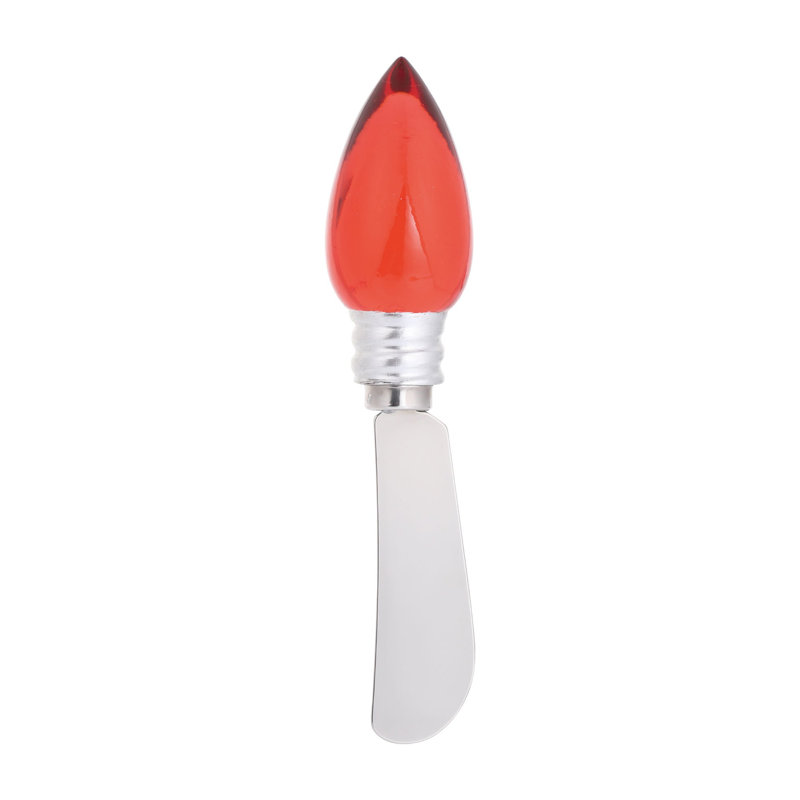Lightbulb Transparent Polyresin Cheese Spreader, S4