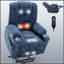 Grand fauteuil inclinable Power Lift avec massage, chaleur et ports USB pour le confort et le soutien des personnes âgées