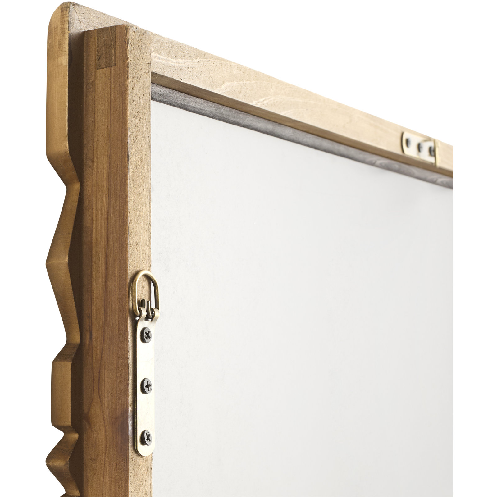 Aavo Beaded Wood Wall Mirror, Natural Wood, 36" x 24"
