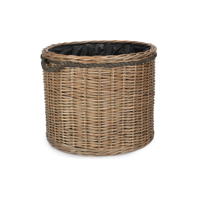 Wicker Large Round Planter Basket with Lining