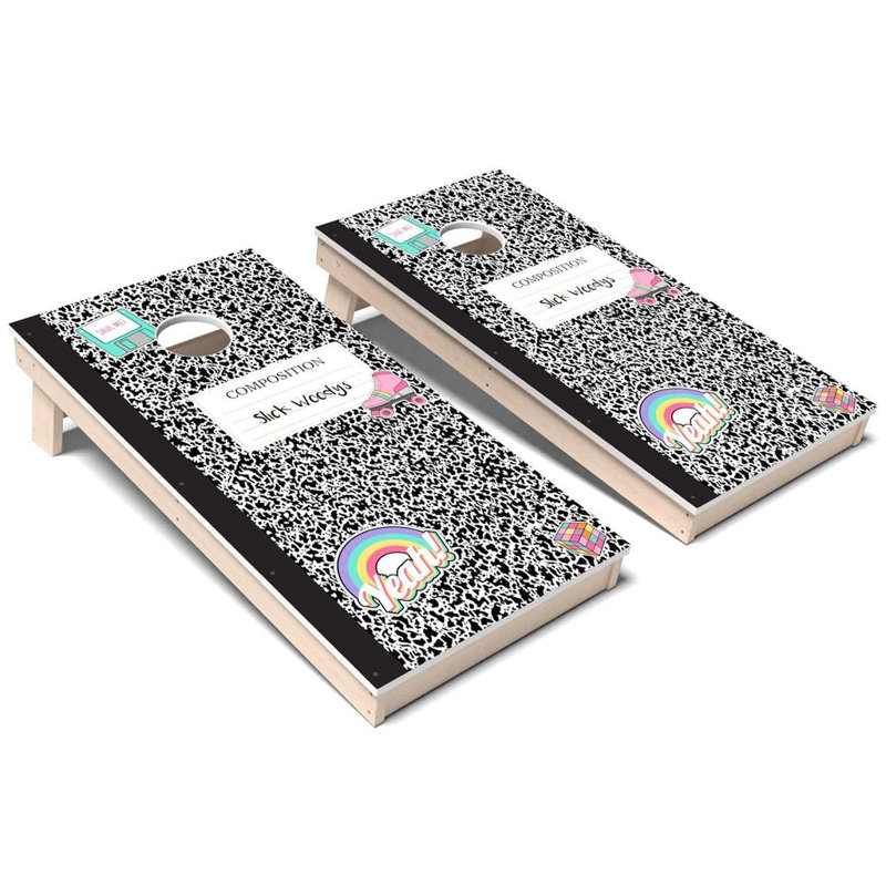 Ensemble de jeu de cornhole rétro 90s, Ajouter un étui et des lumières