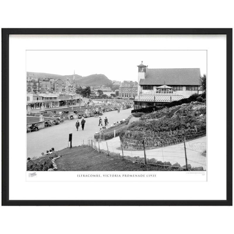 Ilfracombe, Victoria Promenade C1935 - Single Picture Frame Print, 40cm H x 50cm W x 2.3cm D