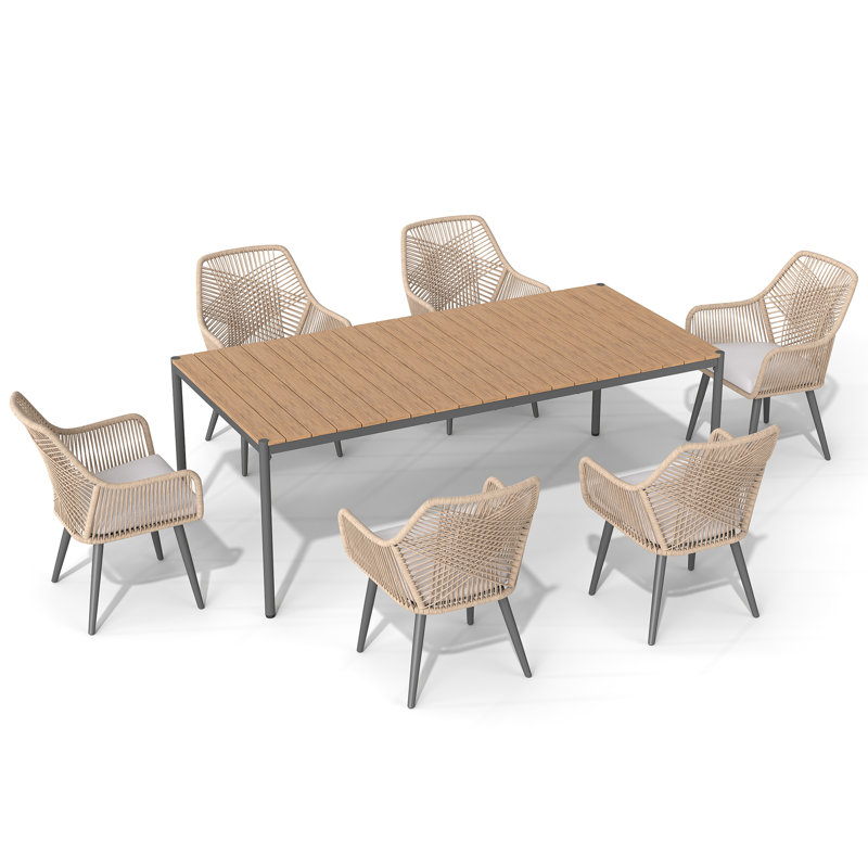 Ensemble repas d'extérieur, 6, H 29,3 po x l 82,7 po x P 39,4 po