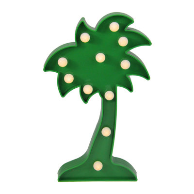 Enseigne murale verte 10 po DEL Palmier