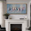 «Elegant Ballet Dancers In Soft Blue», art de chambre à coucher, impression sur toile encadrée, 3 pièces-132209964-132209969