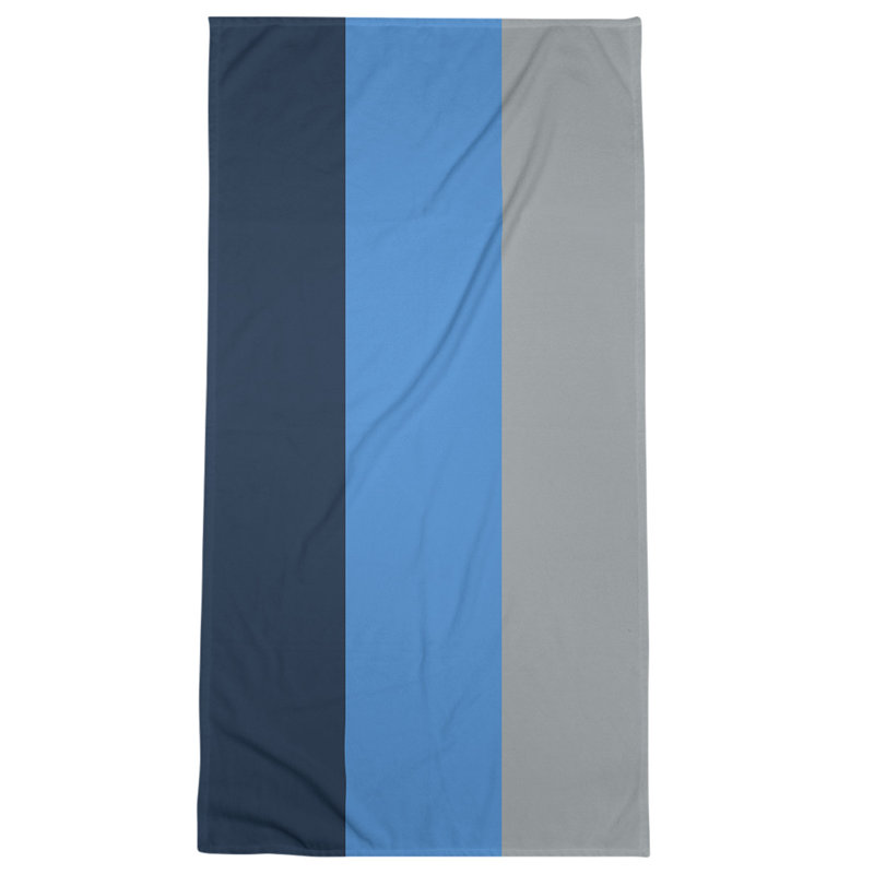 Bath Towel, Navy Blue/Blue/Asha