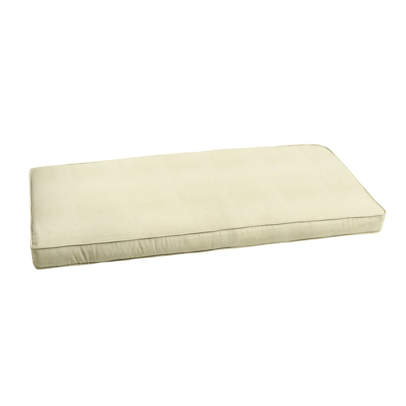 Outdoor 3'' Bench Seat Cushion, Fresco Natural Polyester, 60"