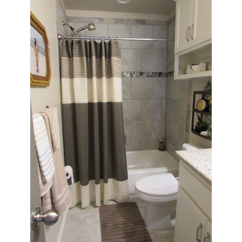 Polyester Shower Curtain Set, Natural