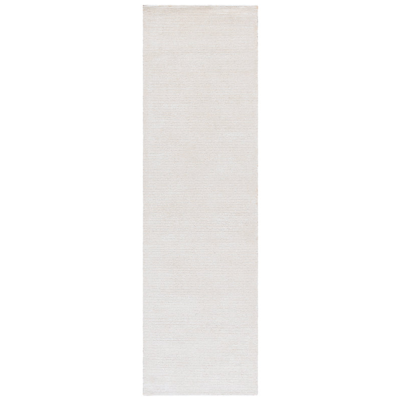 Tapis en laine / ivoire touffeté à la main Alpers, Tapis de couloir 2 pi 3 po x 8 pi