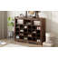 Armoire à chaussures moderne à 24 casiers avec base incurvée pour un rangement polyvalent et une organisation élégante dans le couloir, la chambre à coucher ou le salon-1470557862