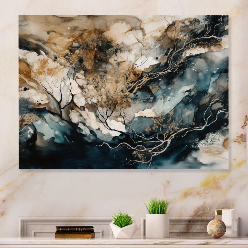 Décoration murale géométrique moderne en métal Efecan, H 12 po x l 20 po x P 1 po