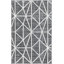 Tapis géométrique gris foncé / ivoire Oceola-1618047374