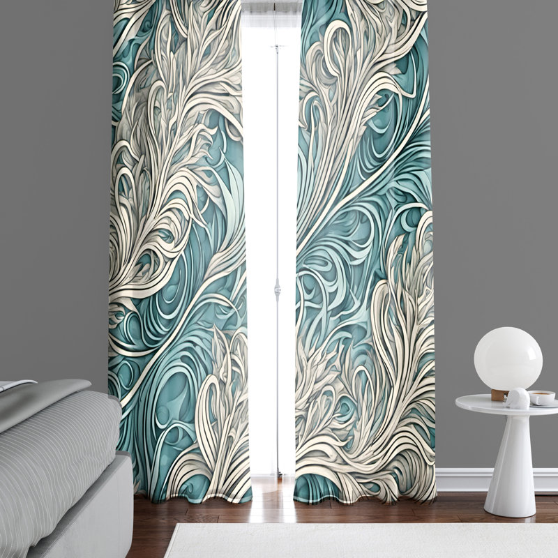 Paire de rideaux semi-transparents en polyester Cheree, L 20 po x L 52 po