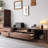 Black walnut solid wood TV cabinet