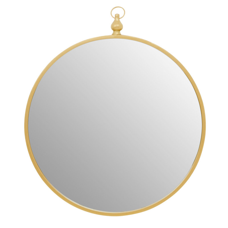 Alfons Metal Round Mirror, Gold, 62 x 55 cm