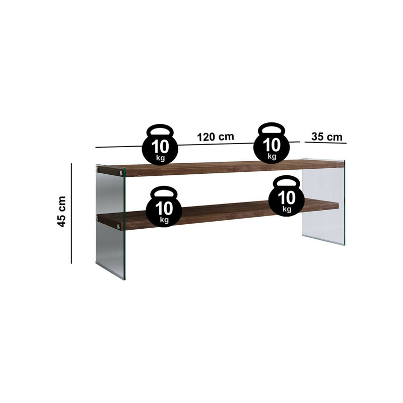 Aloysuis Unfinished TV Stand for TVs up to 60"