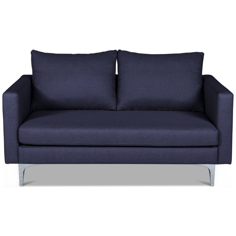 Reber 2 Seater Loveseat, Navy Polyester