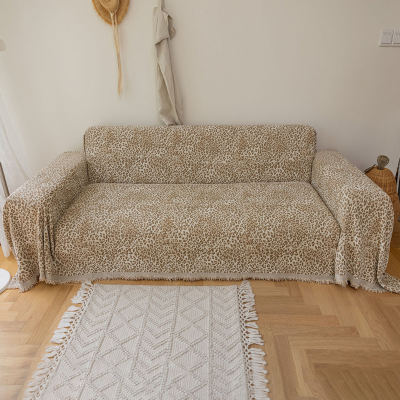 Housse de canapé en chenille Luxury, H 71 po x l 134 po x P 0,1 po, Kaki