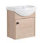 Meuble-lavabo 18 po avec lavabo en céramique, fixation murale