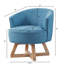 Chaise pivotante avec base en bois en forme de croix-129471612
