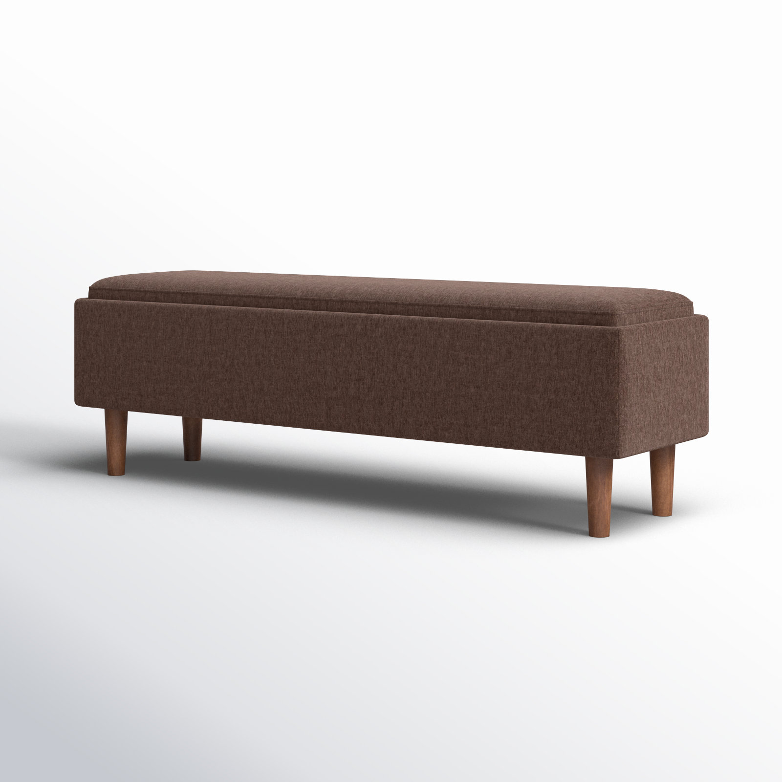 Rama Storage Bench, Honeycomb Brown Chenille