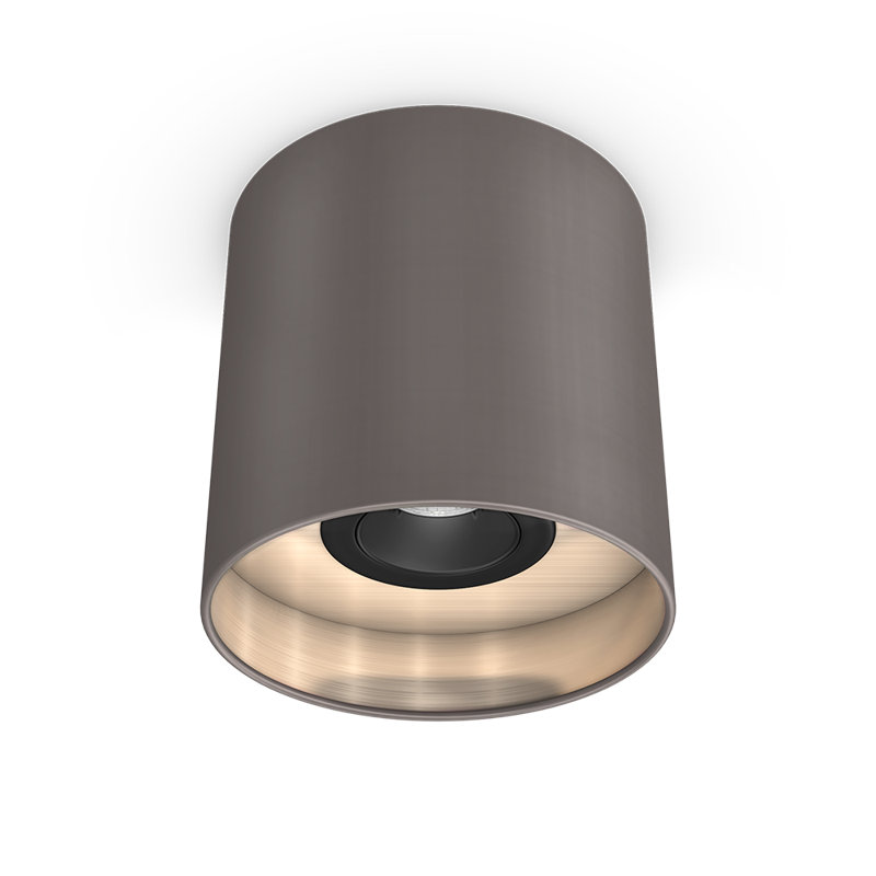 Birmati Fabric LED Flush Mount, Taupe/Champagne, 4000K