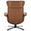 Fauteuil inclinable pivotant en cuir véritable de 31 po de largeur avec repose-pieds Dillon-114180343