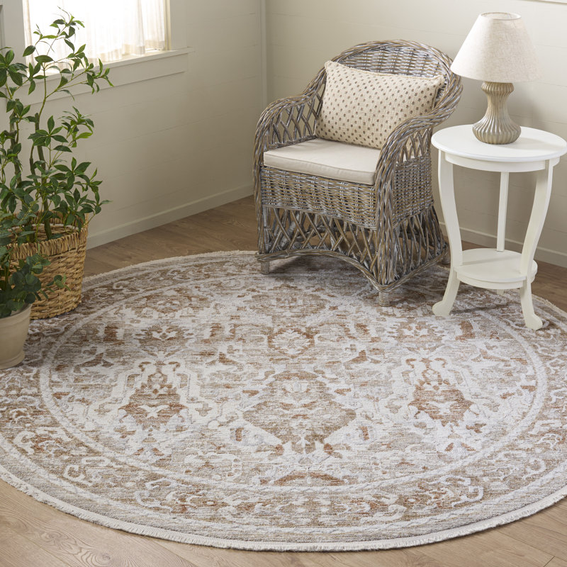 Kendal Performance Oriental Indoor Rug, Round 6'7"