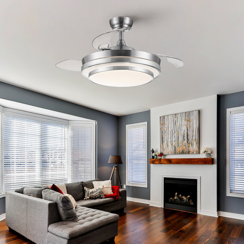 41,96 Ventilateur de plafond, Nickel brossé, Nickel brossé