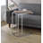 Weathered Oak & Chrome Finish Accent Table