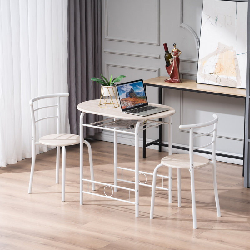 Ensemble repas pour 2 personnes Keiundra, Blanc, Beige, Beige / Blanc