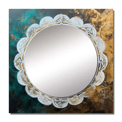 Deontrey - Boho Mandala Square Living Room Wall Mirror Art