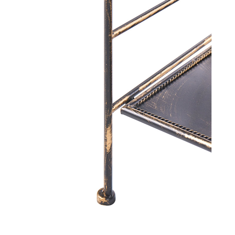 60cm W Iron Shelving Unit, Black